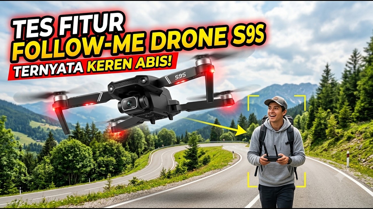 Drone S9S Tes Fitur folowme 