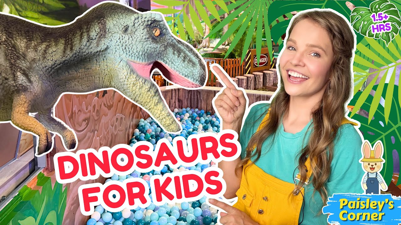 Dinosaurs for Kids with Silly Ms Lily! 🦕 | Dinosaur Indoor Playground + Dino Egg Hunt + Dino Island