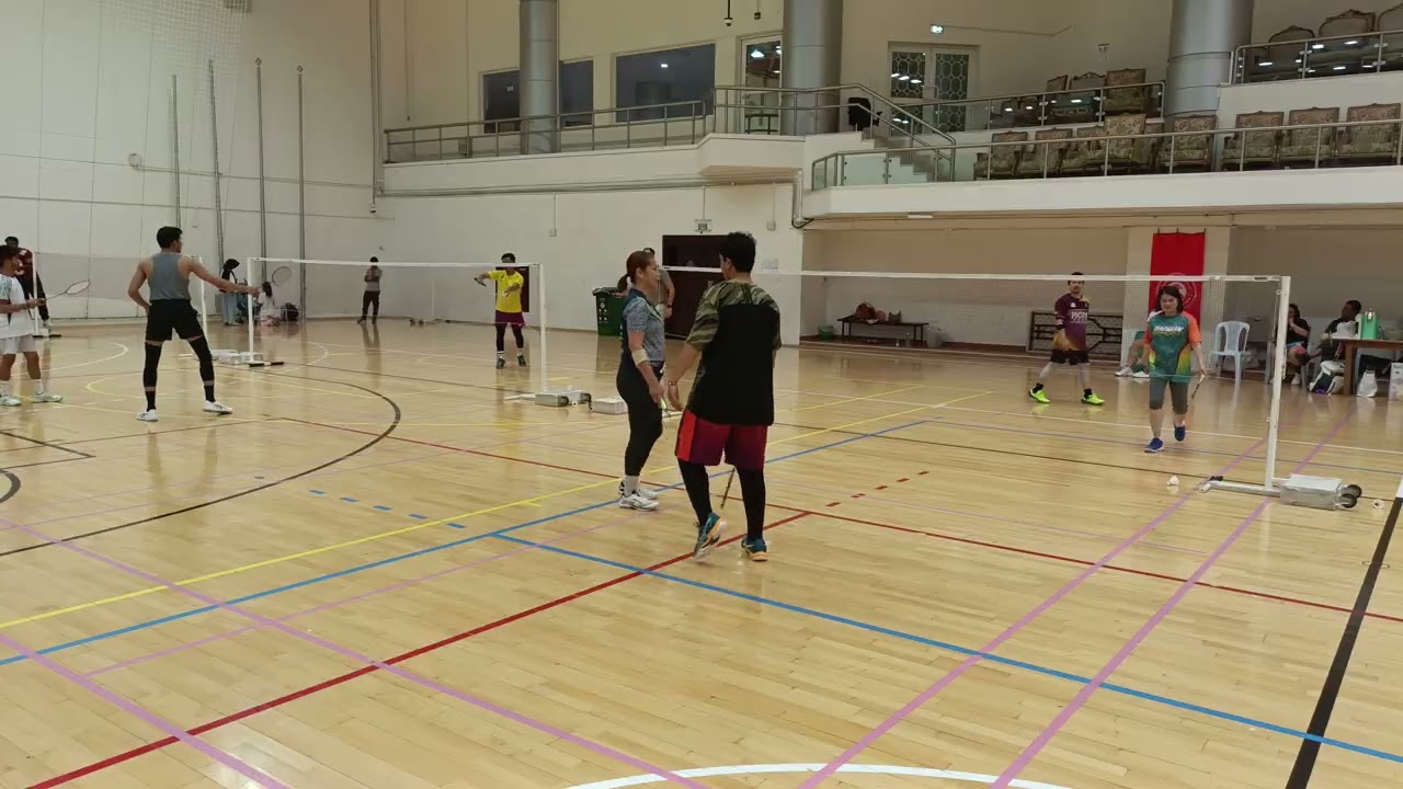 Badminton queuing with GSG_Feb. 10, 2026_Micho, Fahad, Yui & James