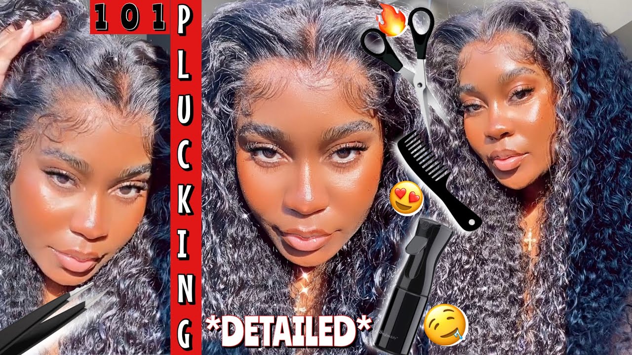 🔥 Detailed Lace Wig Plucking Tutorial | ✅ In Real Time | Curly Lace Frontal | Beautyforever