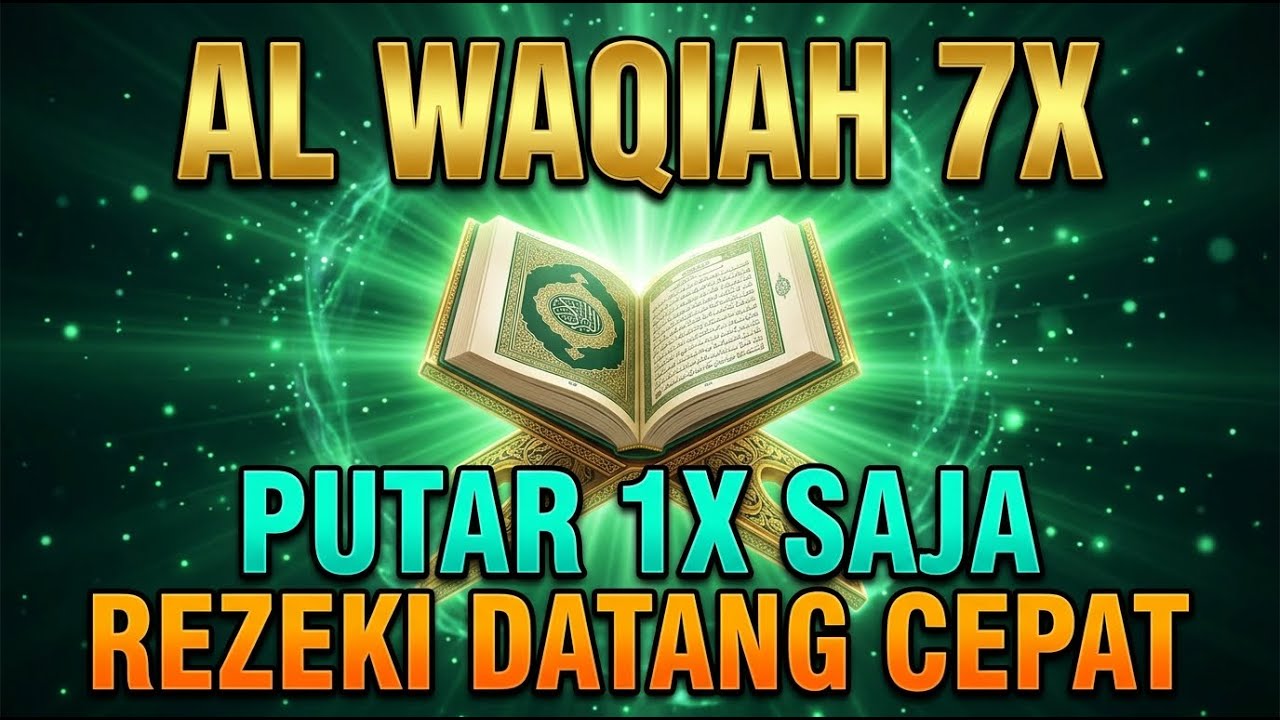 Dengar Surah Al Waqiah 7X Sekali Saja Rezeki Datang Cepat InsyaAllah