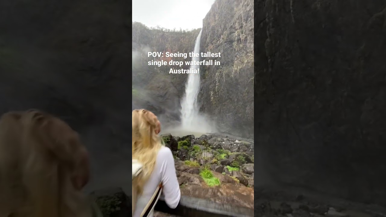 POV: Seeing the tallest waterfall in Australia! #shorts #queensland #australia #waterfalls