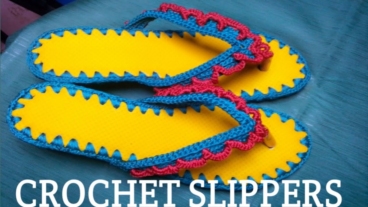 How to crochet Easiest slippers with sole for beginners Tutorial