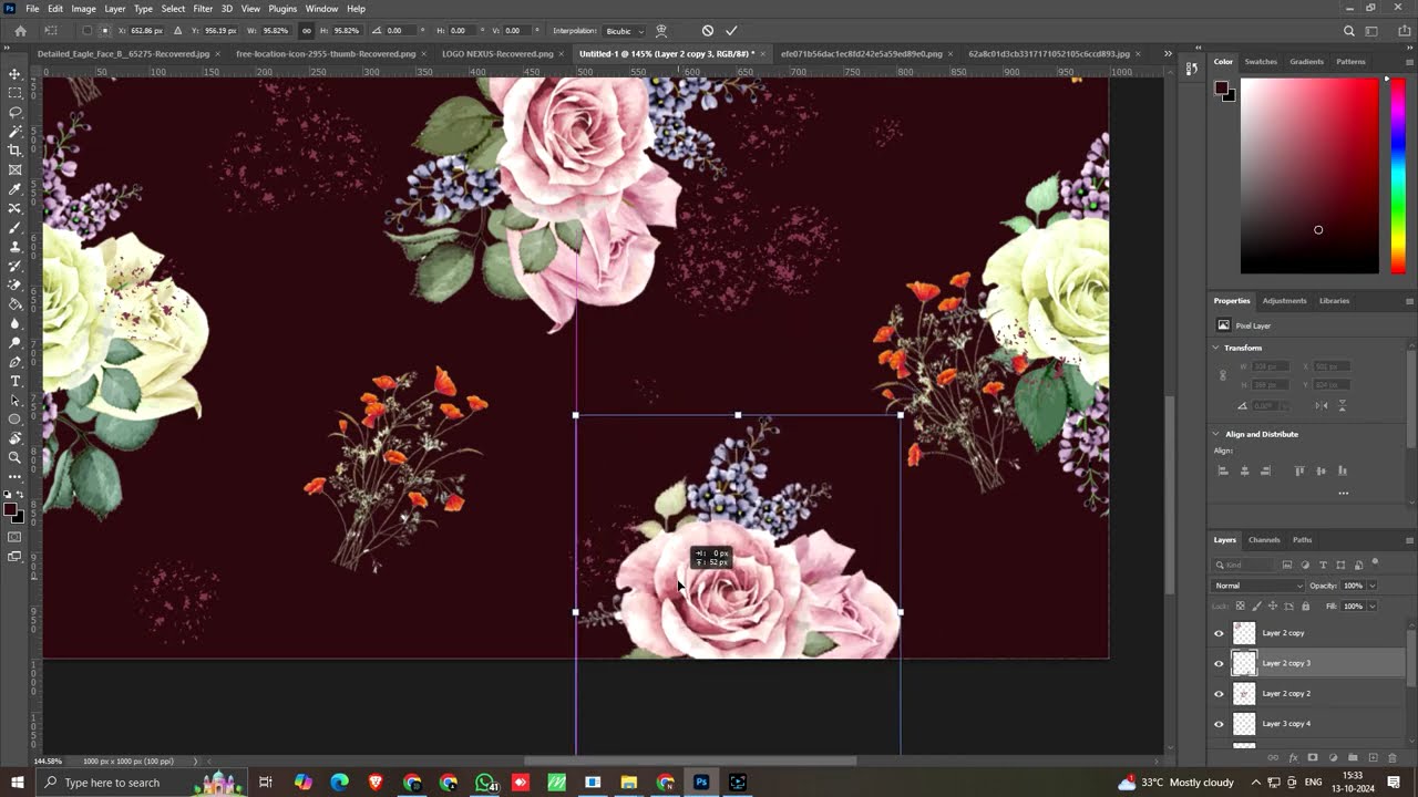 Digital Print Allover Design Making In Photoshop