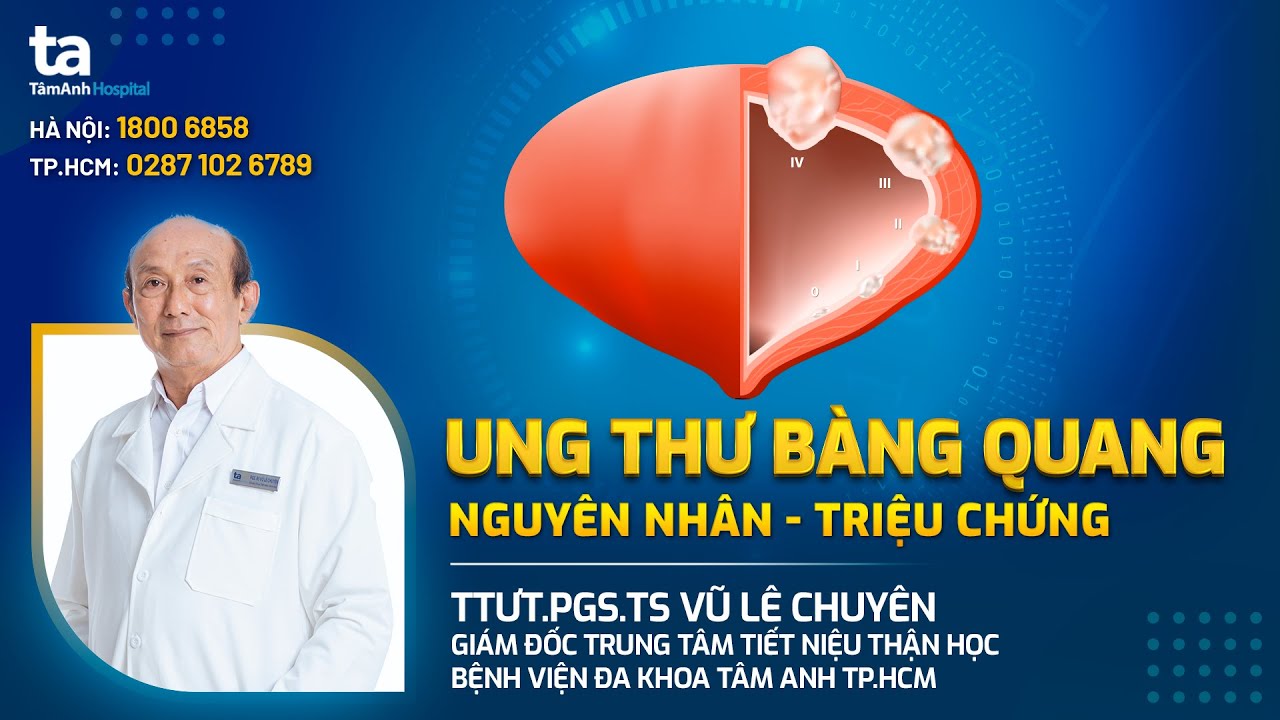 Ung thư bàng quang: Nguyên nhân, triệu chứng & chẩn đoán | TTƯT.PGS.TS Vũ Lê Chuyên | TNNH Tâm Anh