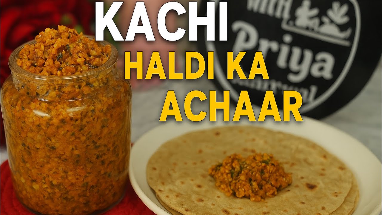 Kachi Haldi Ka Achaar 😋 | Winter Special Healthy Turmeric Pickle | No Vinegar | Easy Recipe 