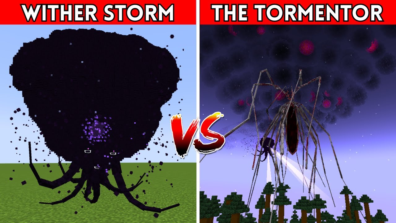 The TORMENTOR vs Cracker's Wither Storm Mod || Minecraft New Scary Mod!!