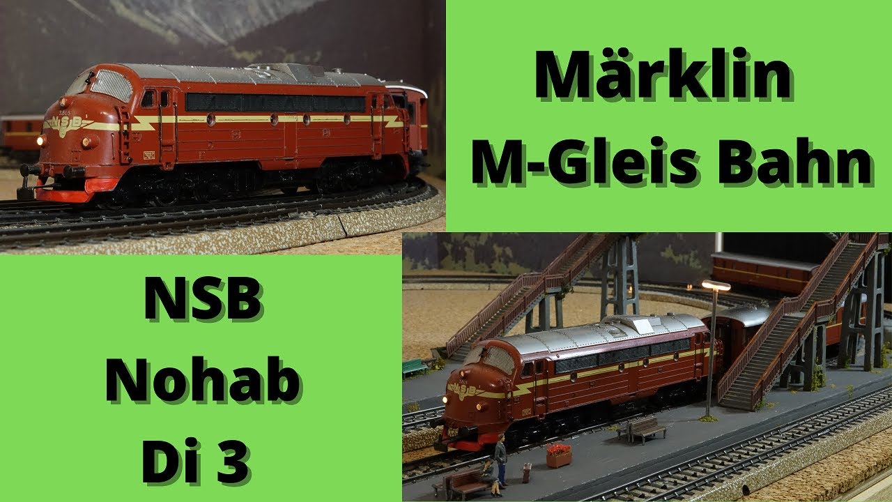 Märklin M-Gleis Bahn, Nohab NSB Di 3,Tabletop, Vintage, M Track, Tinplate
