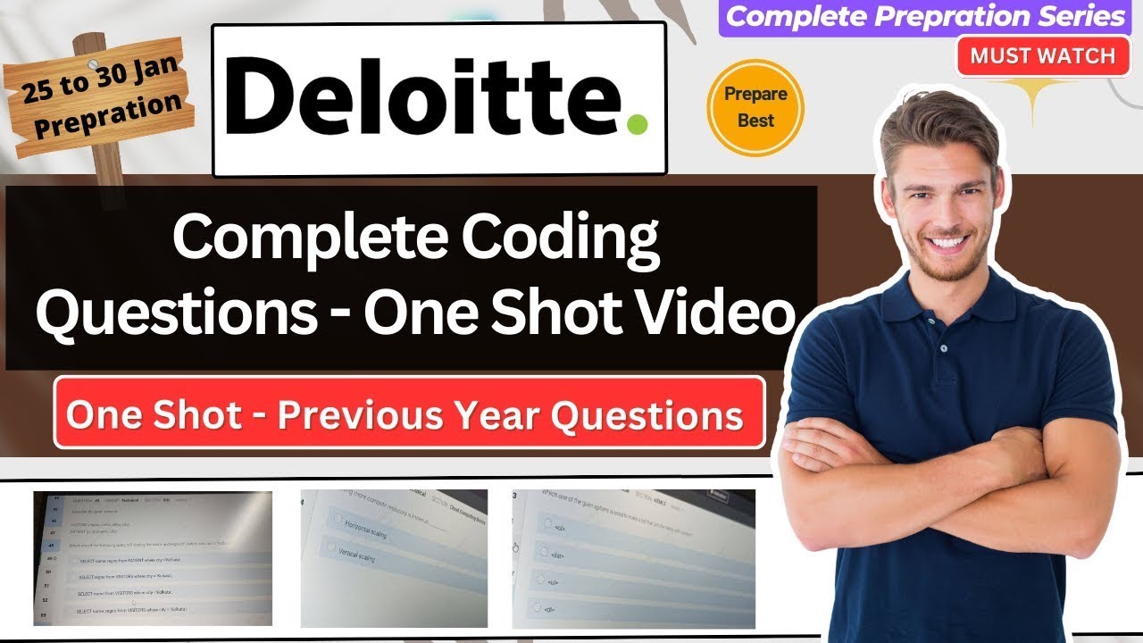 🔥Deloitte Coding Questions prepration 2026 | Deloitte Previous Questions Solving