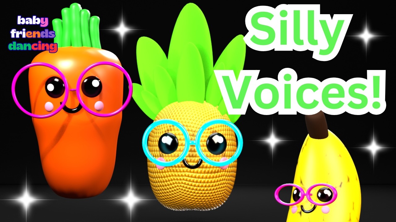 The Magic Voice Game  Happy & Silly Song  Pini, Mazi & Zani  Baby Friends Dancing