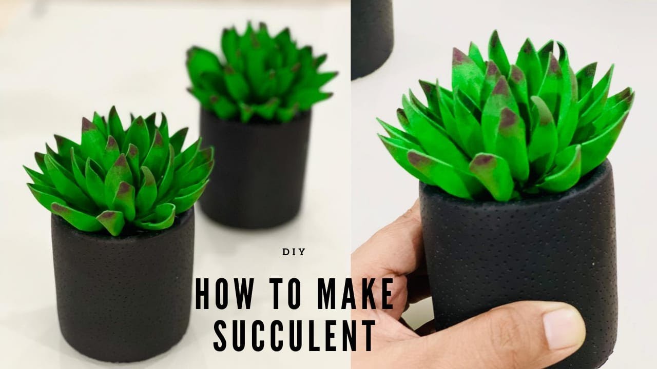 How to make Succulent plant with foam sheet || DIY || Flower art ||Flower craft ||Home deccor