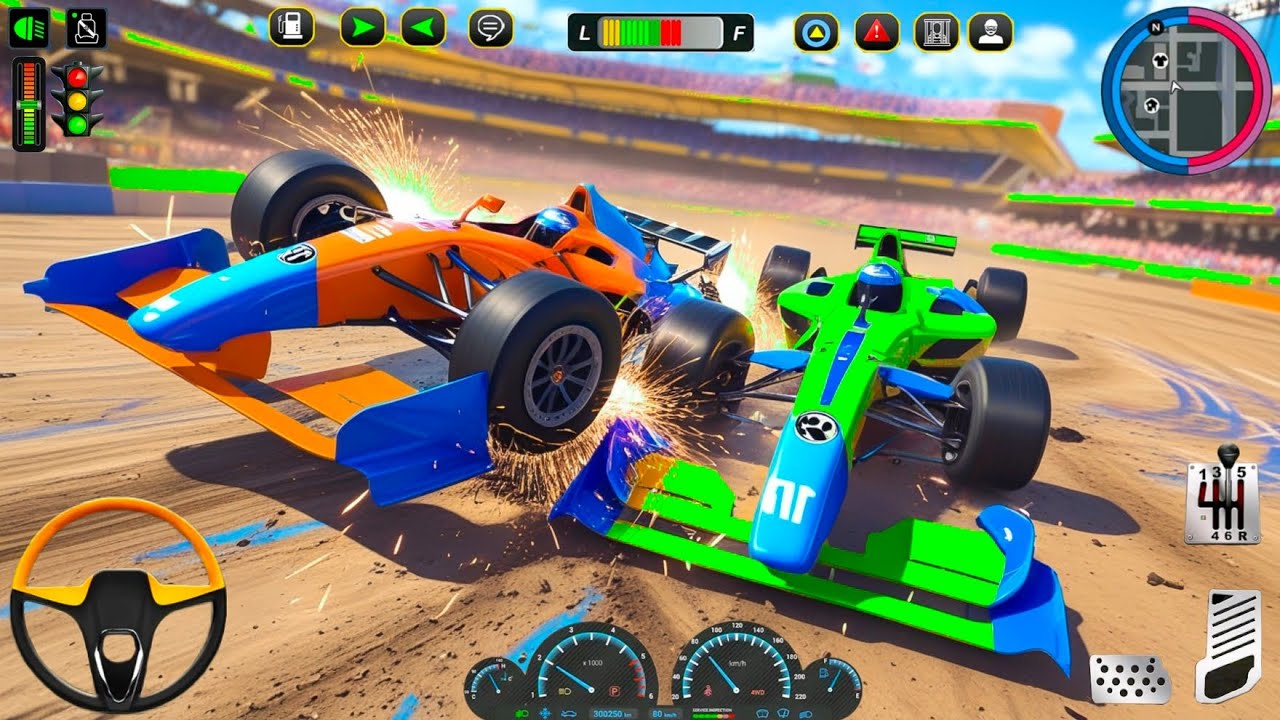 Ultimate Fearless Formula F1 Cars Crash Stunt Demolition Derby Racing Simulator - Android Gameplay.