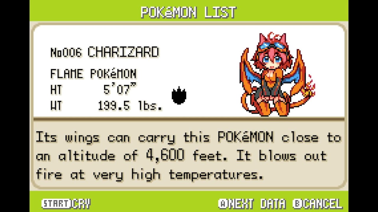 Moemon Fire Red Revival Complete Pokedex