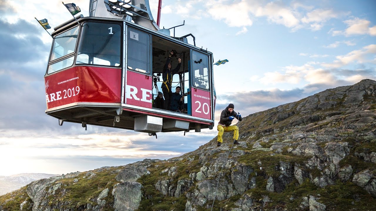 Ski lift Rope Swing, Åre Kabinbana - Behind the scene