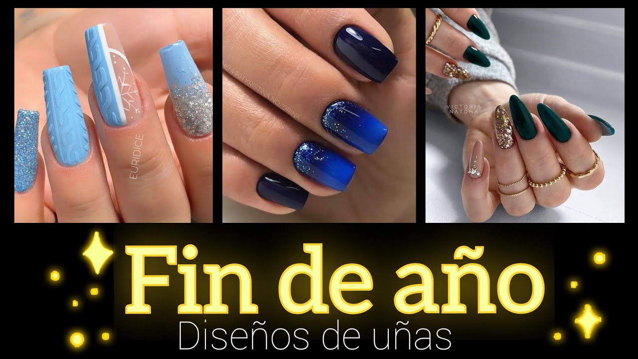 DISEÑOS DE UÑAS PARA FIN DE AÑO INVIERNO ☃️2024 #uñas #uñasdemoda #nails#uñasdecoradas #nailspolish