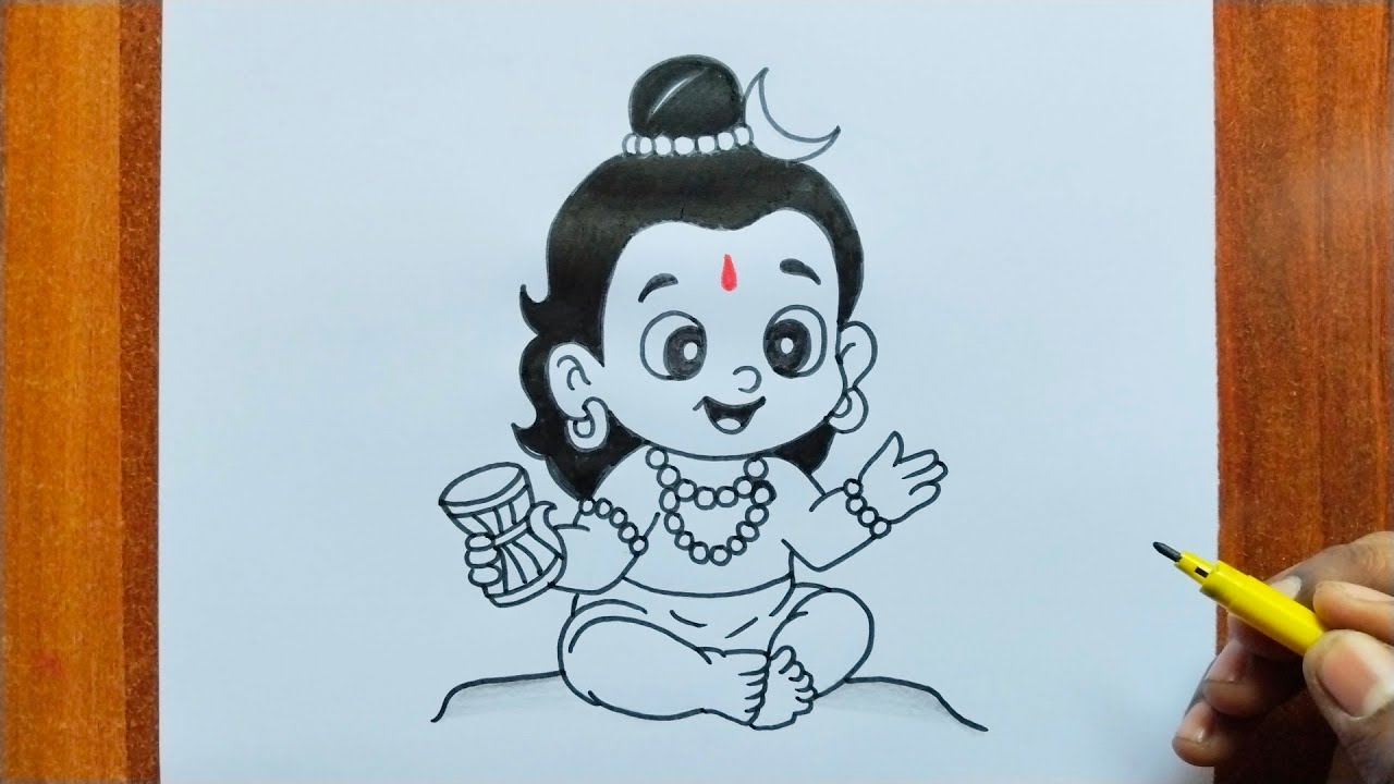 Bholenath Beautiful Drawing / Easy Drawing / How To Draw Lord Shiva / Shivratri Drawing / Mahadev