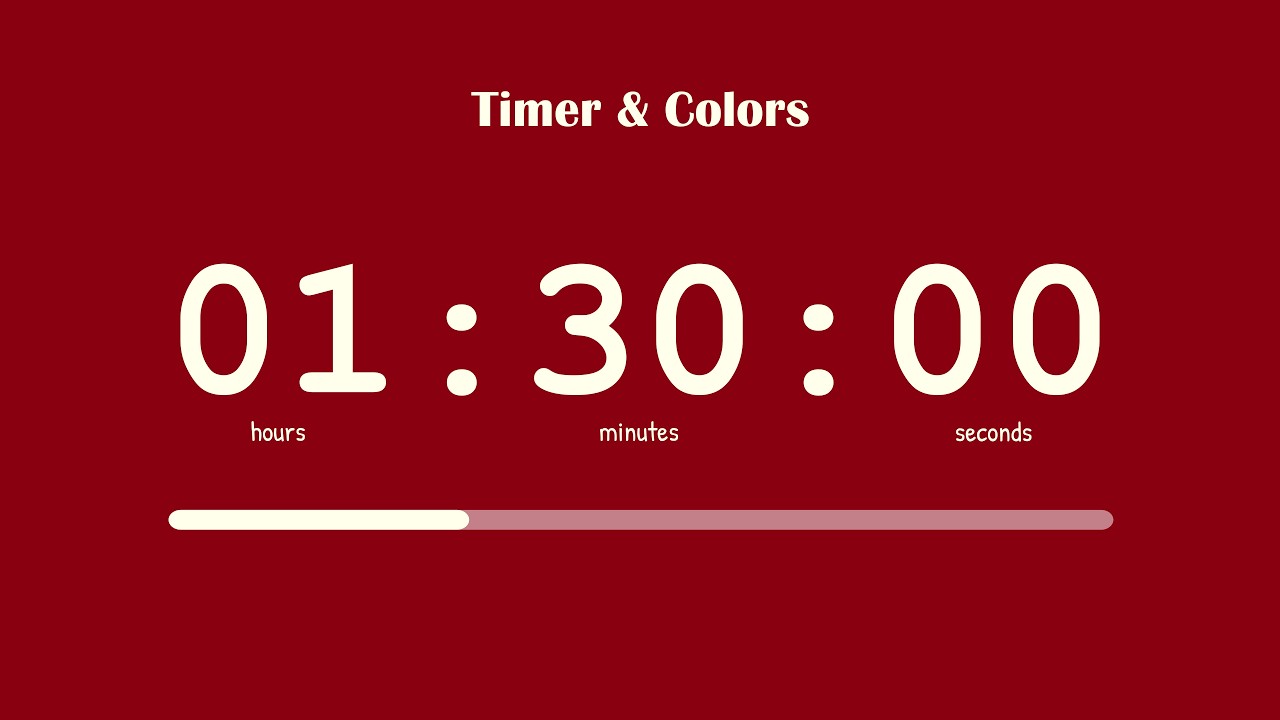 ⏳ 1 Hour 30 Minute Timer / 🍎 Aural Carmine Aesthetic Countdown