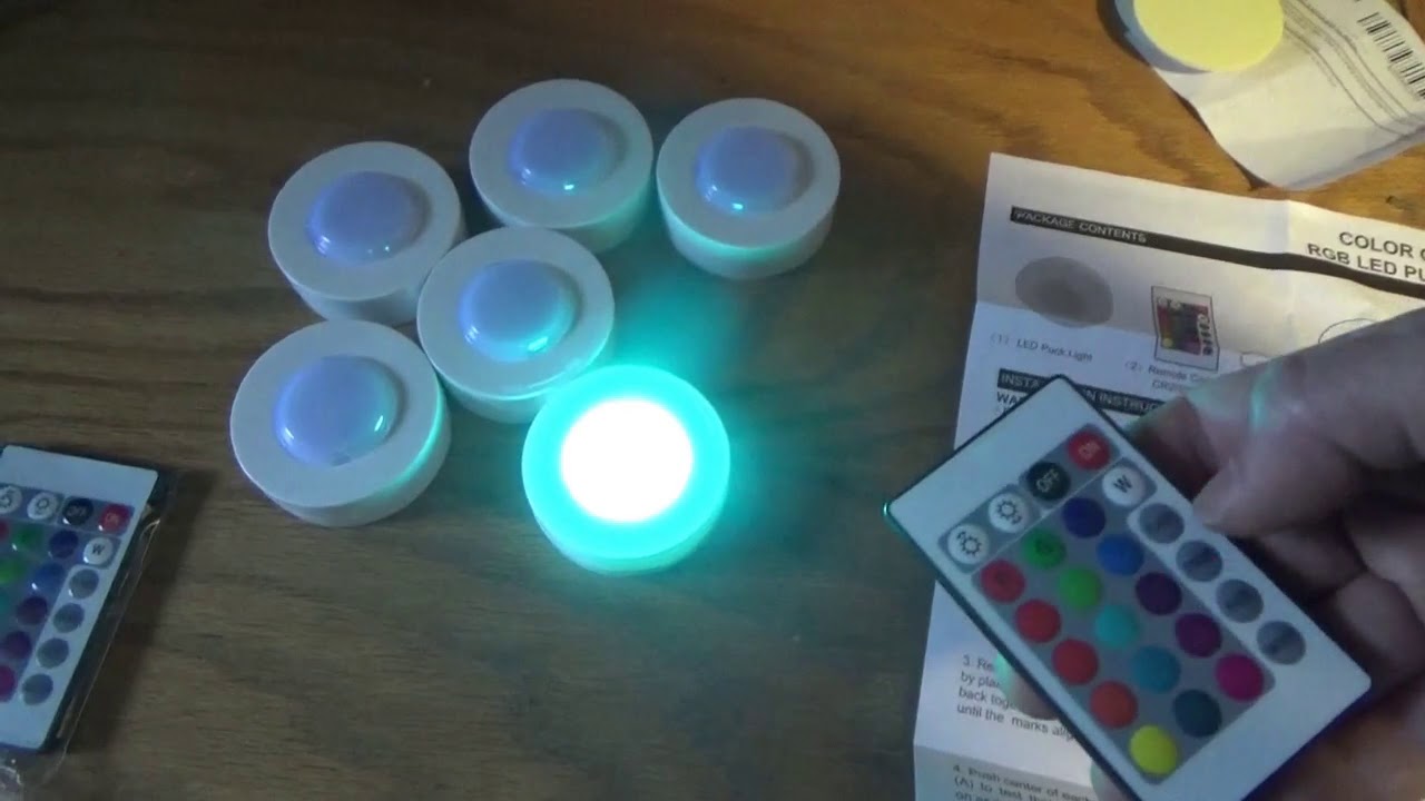Package Arrived With 6 RGB LED Puck Lights W Remote Controls
