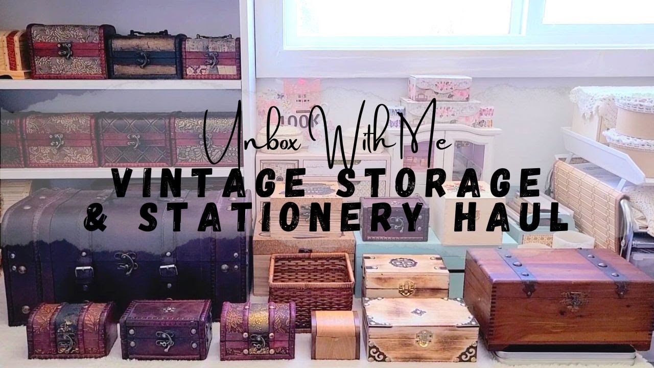 ASMR Unboxing | Vintage Storage and Oomomo Stationery Haul