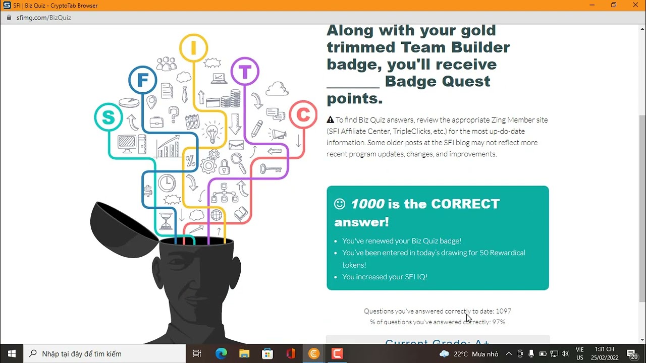 Along with your gold trimmed Team Builder badge, you'll receive____Badge Quest points