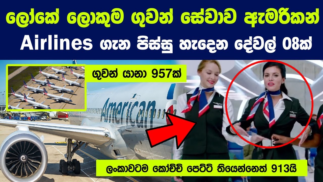 ලෝකේ ලොකුම ගුවන්සේවාව ඇමරිකන් Airlines ගැන පිස්සු හැදෙන දේවල් 08ක් | Flying American Airlines