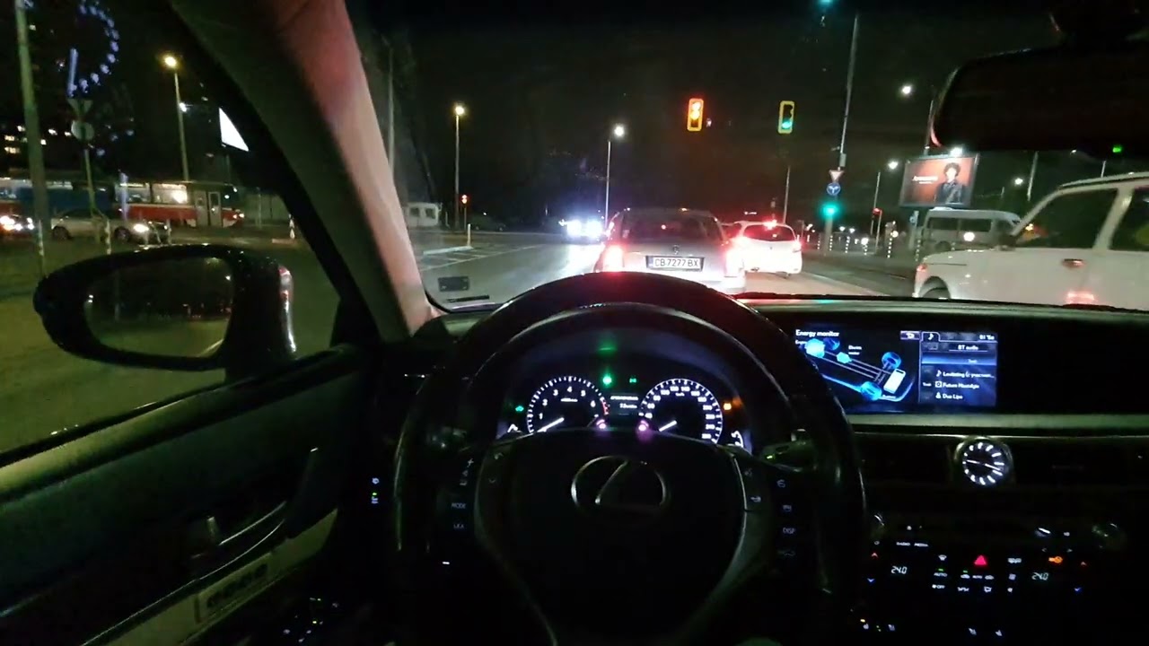 2014 Lexus GS450h 345PS POV Night City Driving 4K