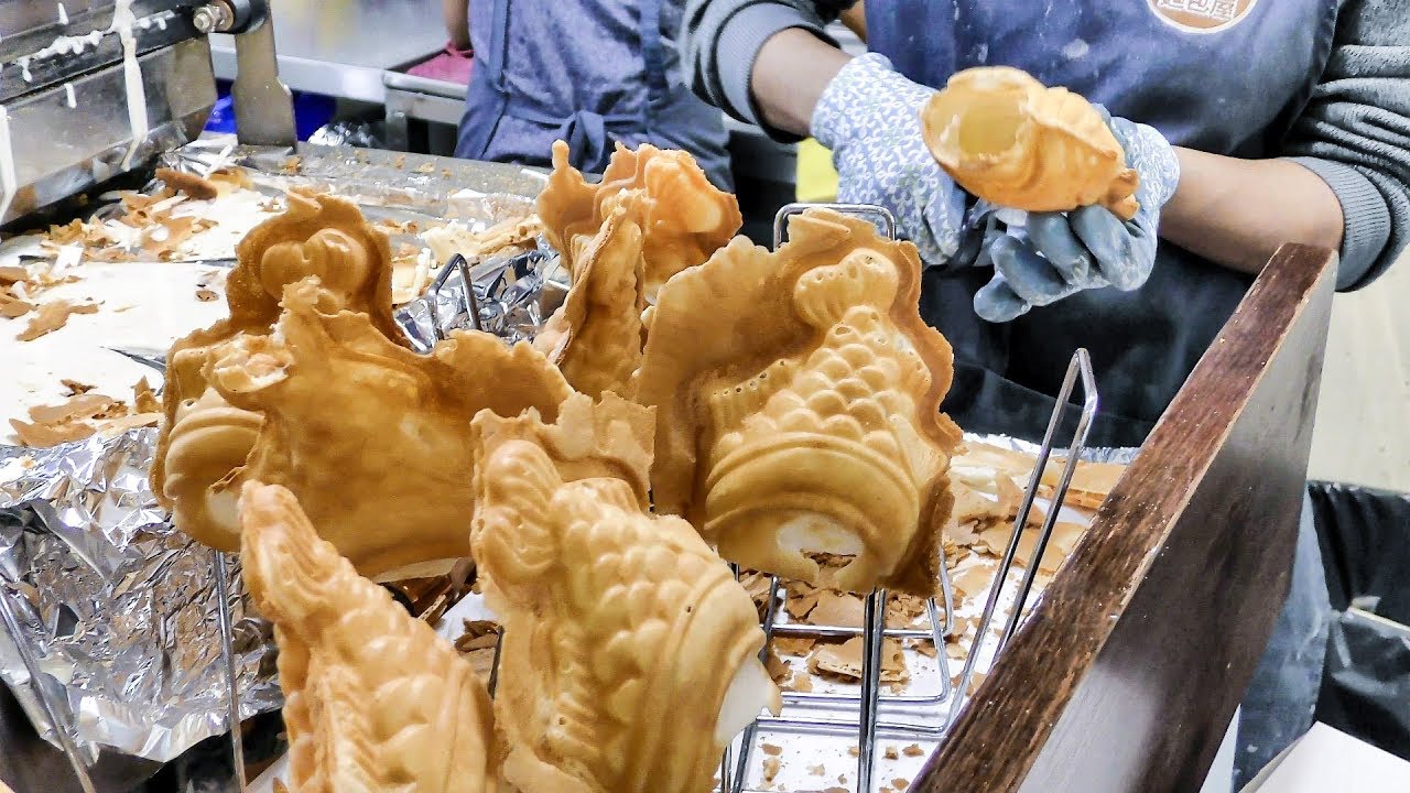 Fish Shaped Taiyaki Ice Cream Cone. Seen in Chinatown, London. World Street Food
