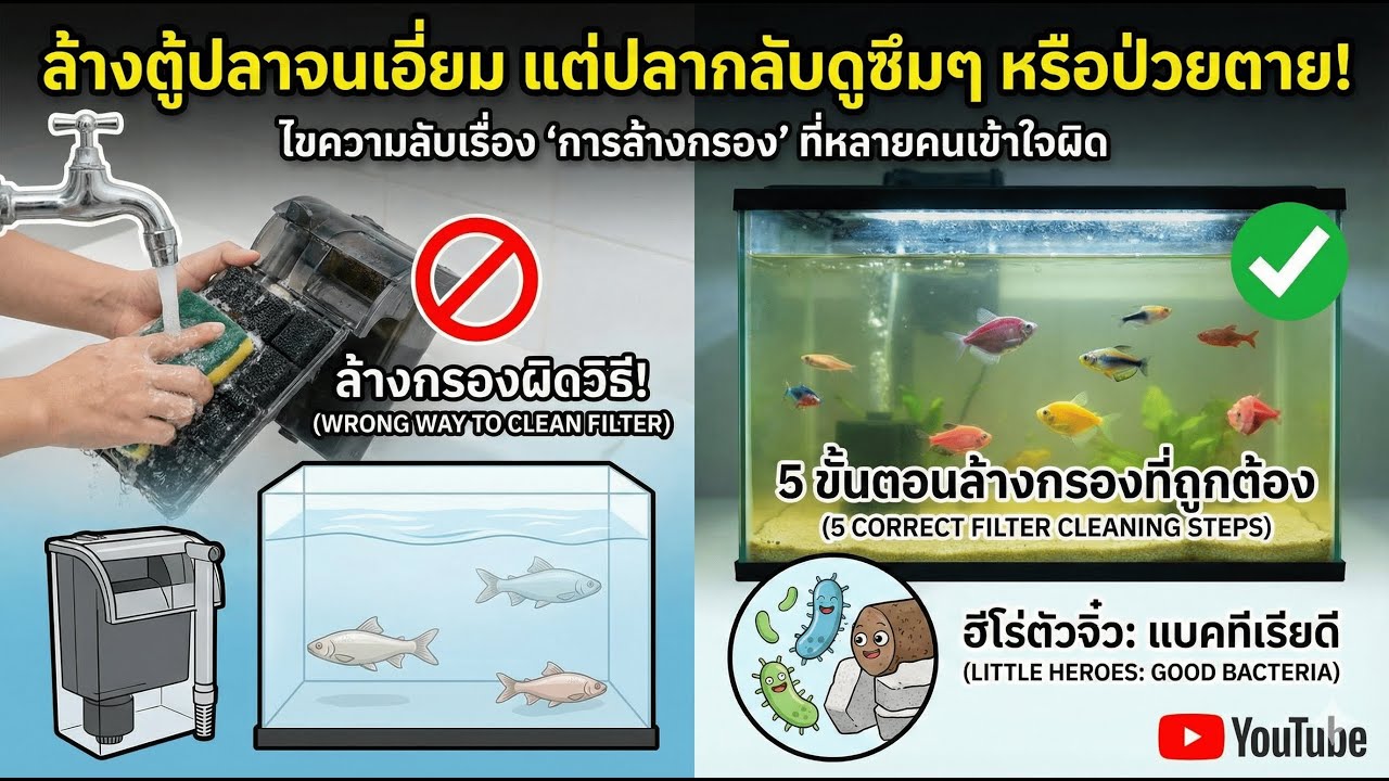 ความลับการล้างกรอง ทำไมยิ่งล้างสะอาด... ปลายิ่งป่วย?