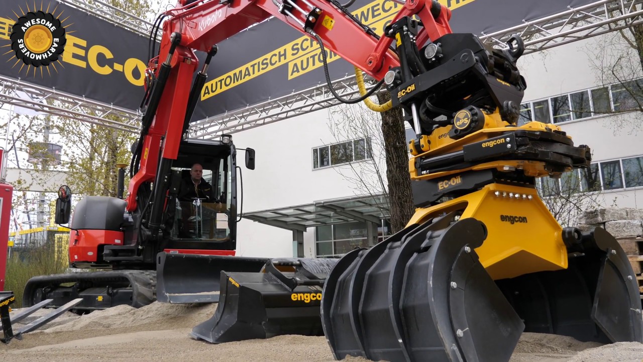Engcon Demonstration Bauma 2019