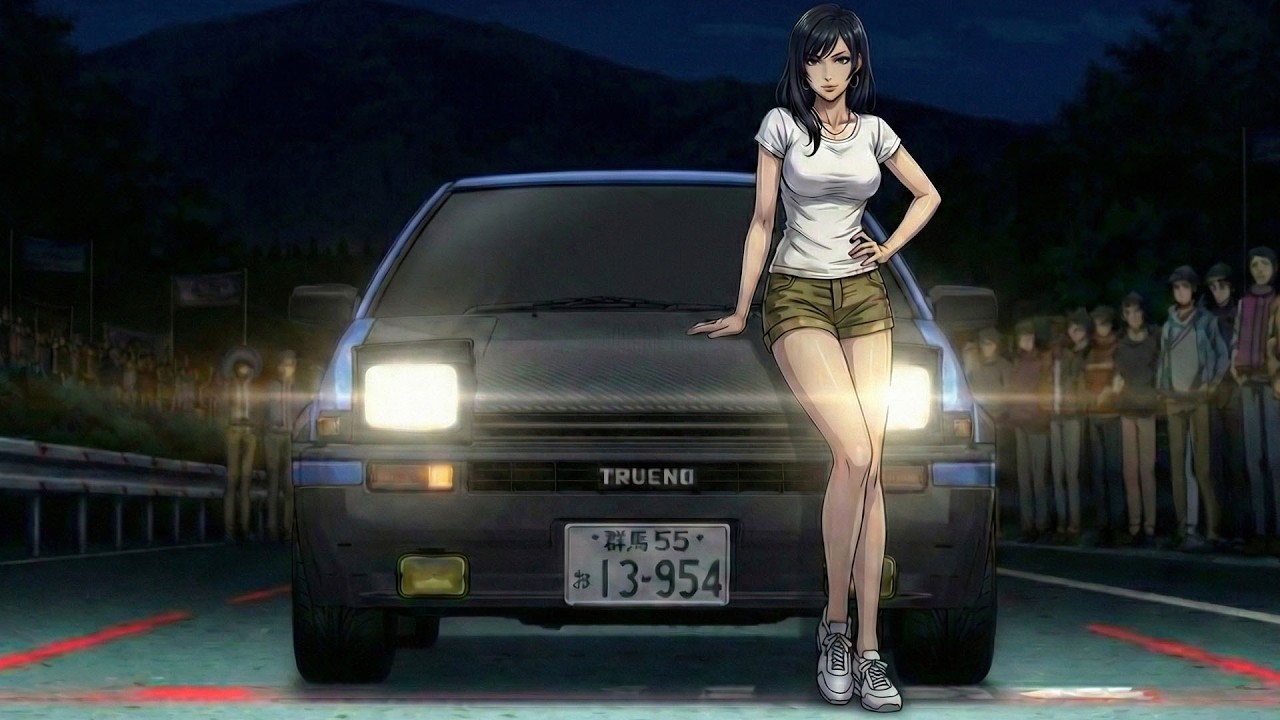 Initial D Anime - AE86 Akina Downhill Record Run Hyper Eurobeat X City Pop | AMV