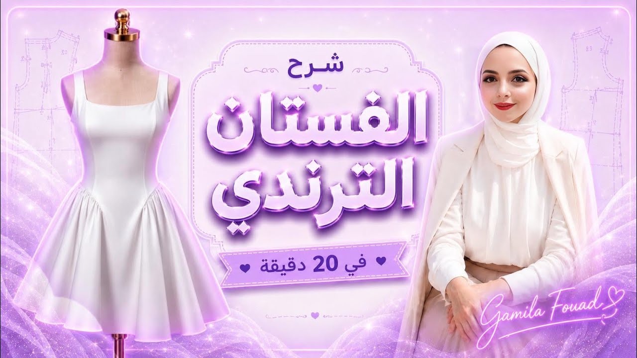شرح فستان بسيط خطوة بخطوة للمبتدئين | بدون تعقيد