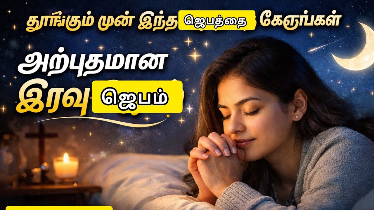தூங்கும் முன் இந்த ஜெபத்தை கேளுங்கள் | அற்புதமான இரவு ஜெபம் 🙏🌙