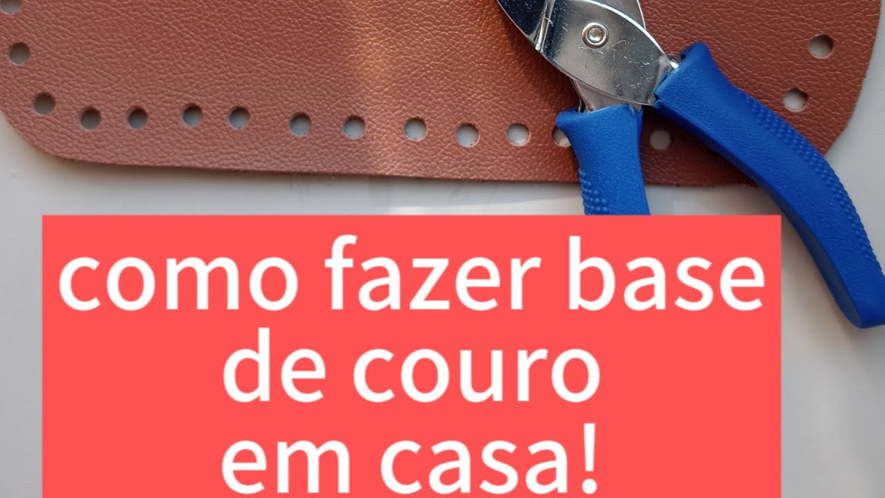 Como fazer base de couro em casa. Base para bolsa de crochê fácil de fazer em casa