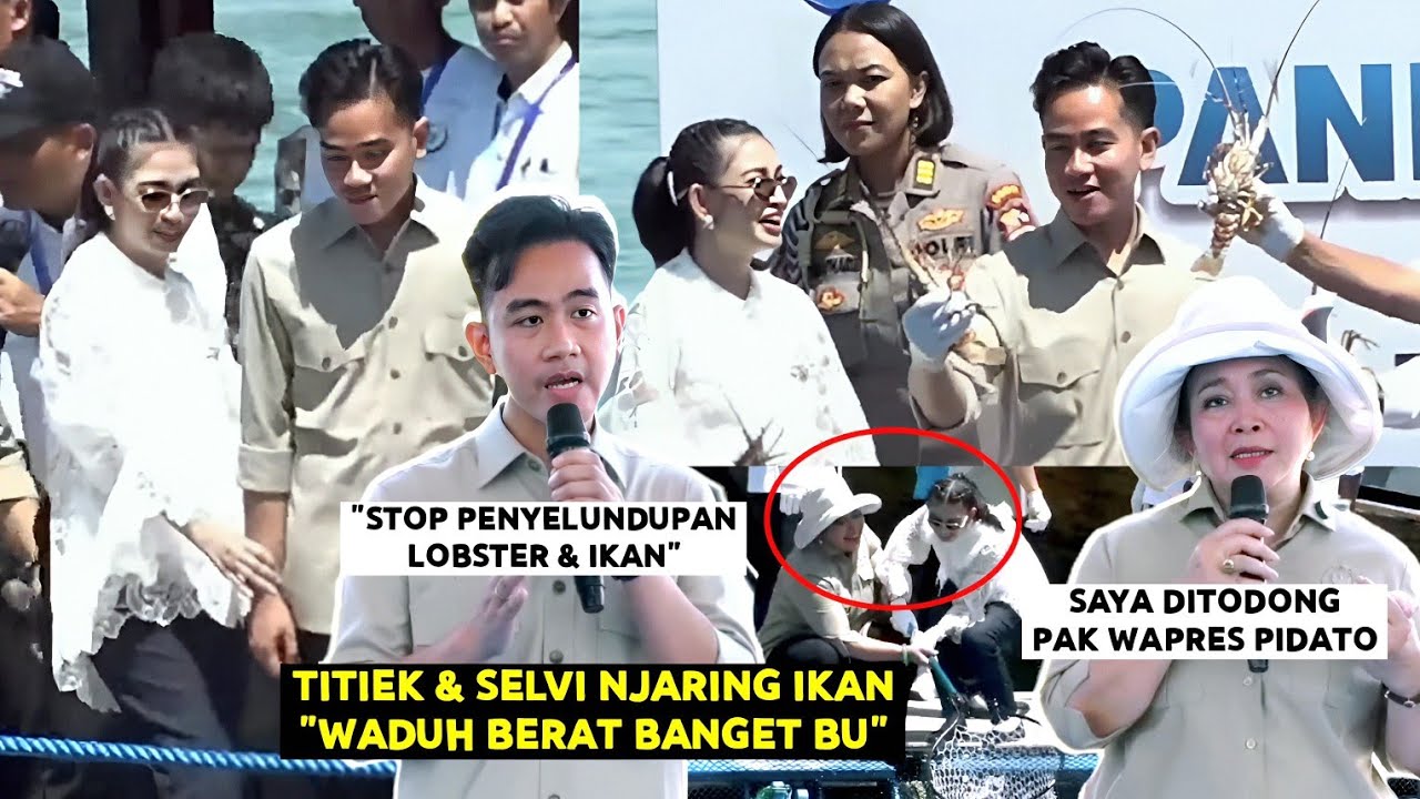 Mesra Selvi Gandeng Gibran Panen Lobster di Batam ! Bu Titiek Tiba2 Ditodong Wapres Pidato