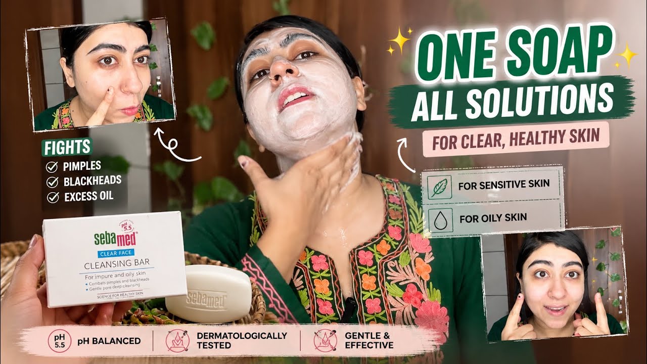 SEBAMED CLEAR FACE Cleansing Bar for PIMPLES & BLACKHEADS✨ #sebamed #review  #ashwinderkaurofficial