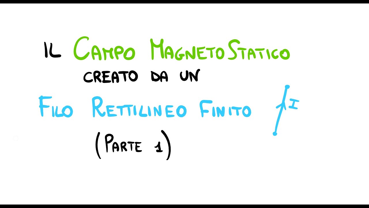 Campo Magnetico generato da un Filo Rettilineo Finito (Parte 1)