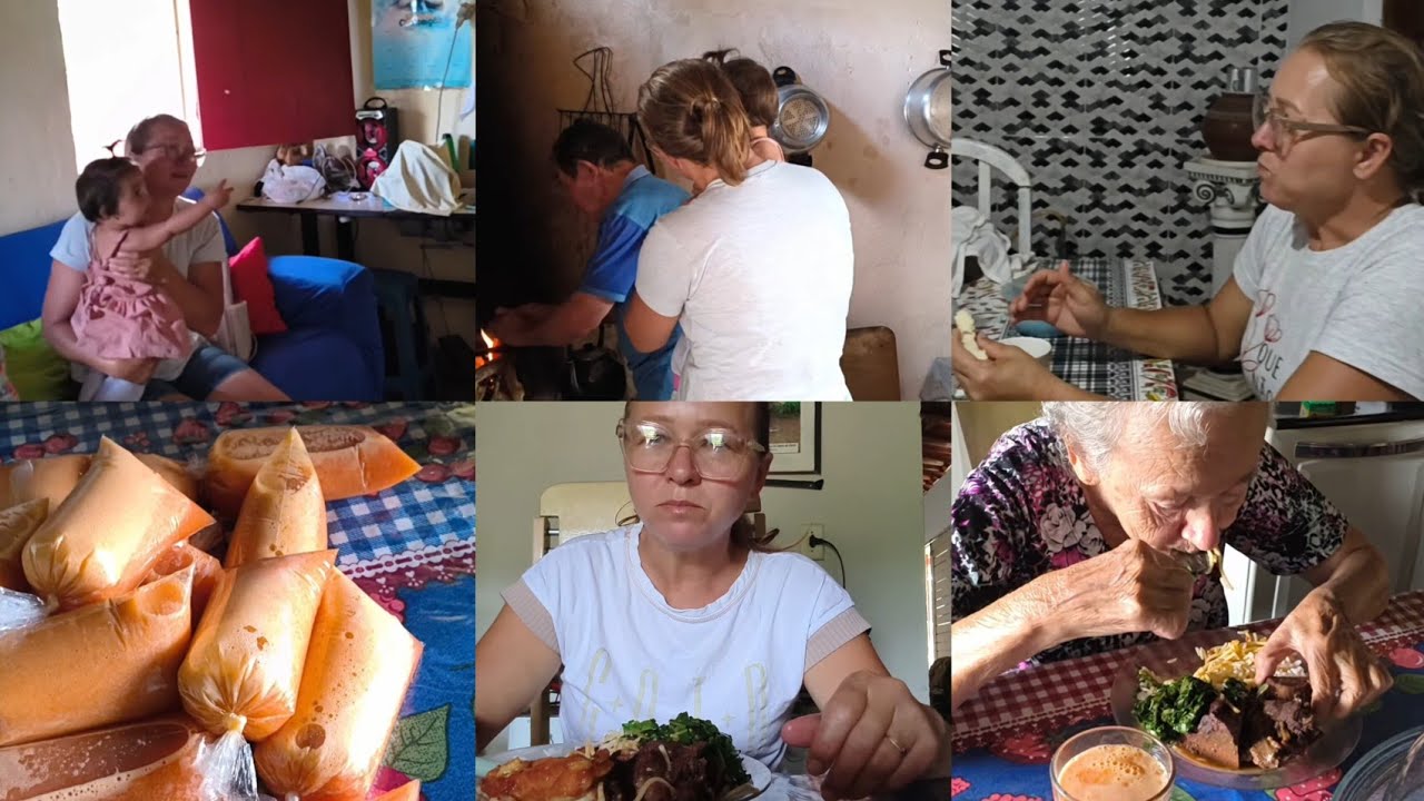 MARIA CECÍLIA GOSTA MUITO DESE BISAVÔ+ PREPARANDO NOSSO ALMOÇO + olha onde meus cachorros dorme .