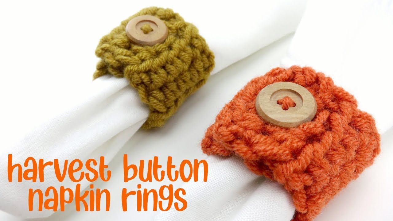 How To Crochet The Harvest Button Napkin Ring