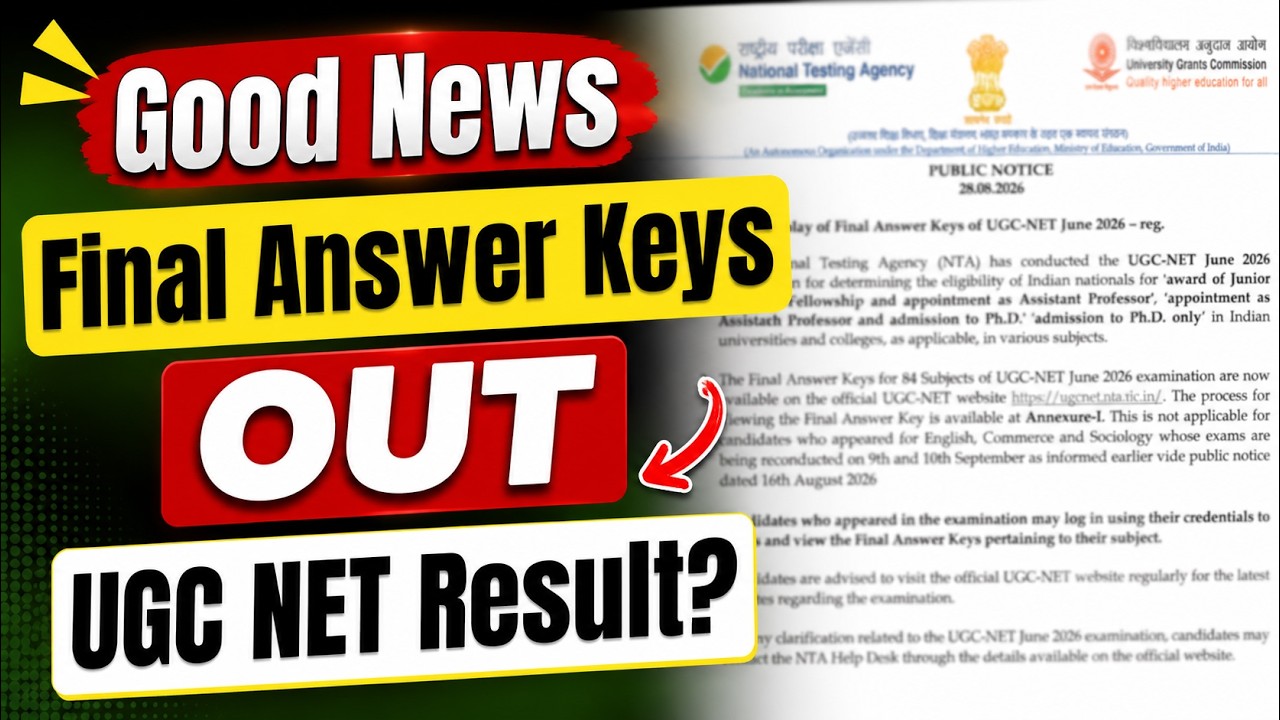Official Notice !! UGC NET Final Answer Keys OUT 2026 | UGC NET Result Update? UGC NET MENTOR