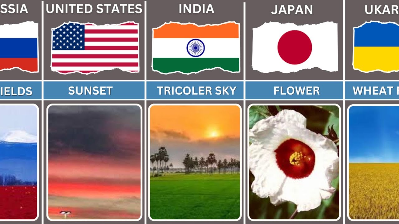 Countries Flag With Nature