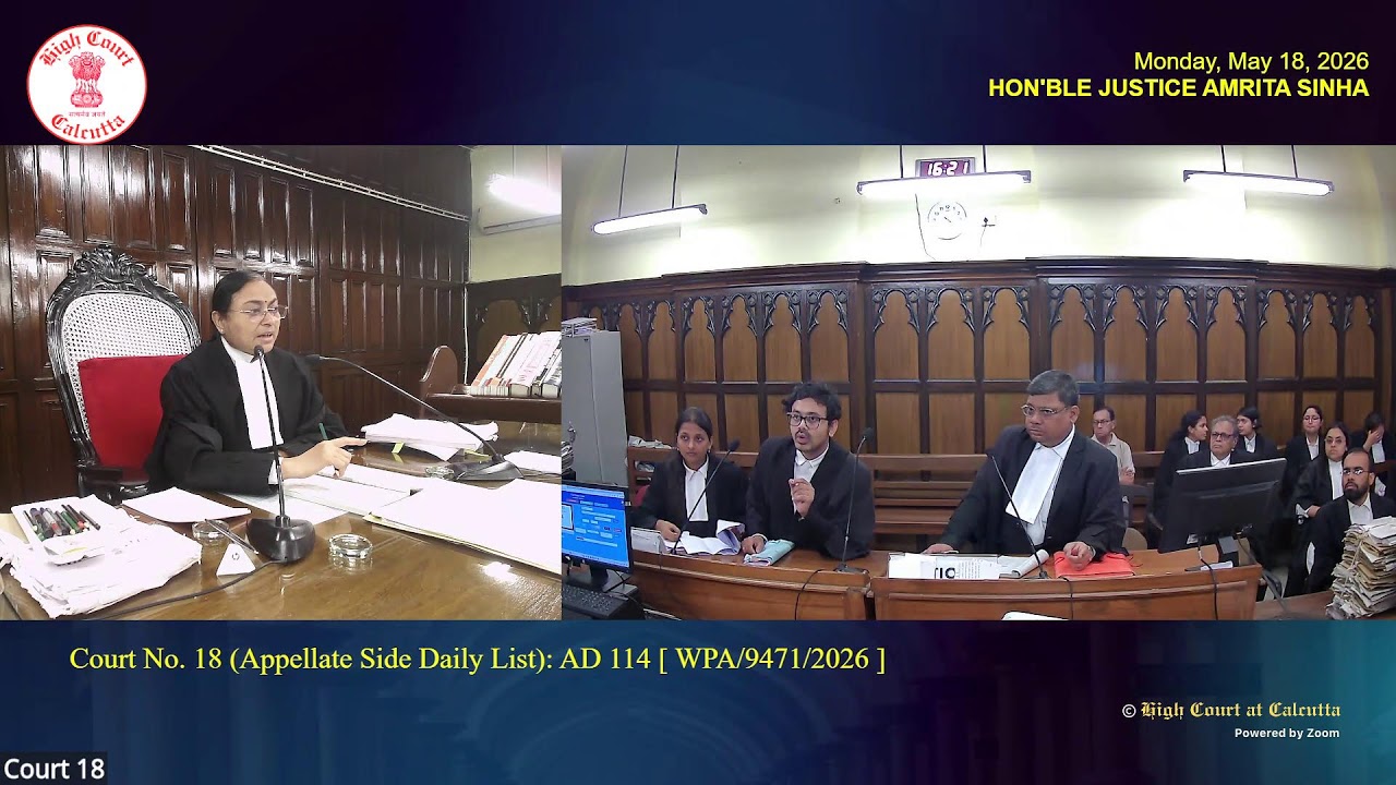 18 May 2026 | Court No. 18 | Live Streaming of the Court proceedings