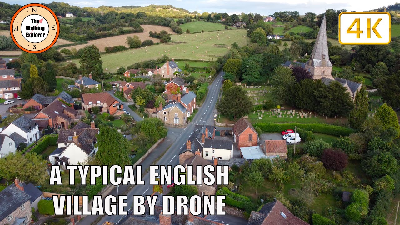 Drone Fly Over | A Typical English Village | Fownhope, Herefordshire