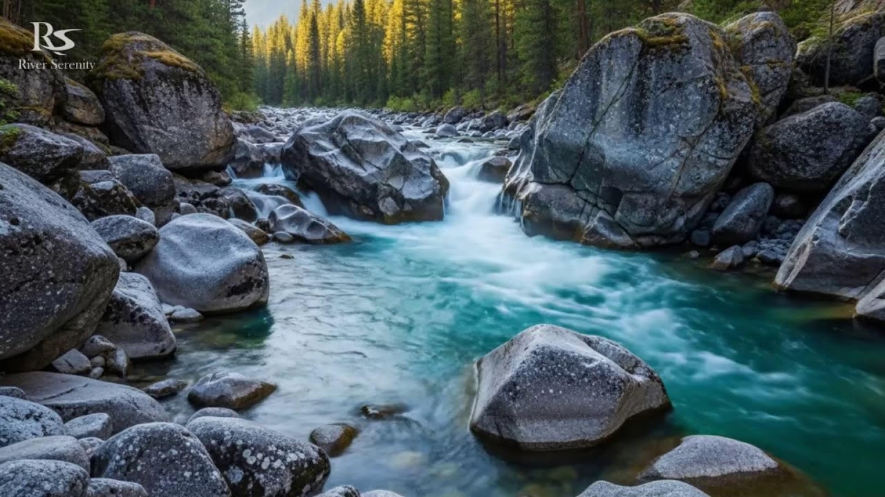 River Sounds for sleeping, Soothing Forest Stream Ambience for deep Sleep and Meditation #river 5