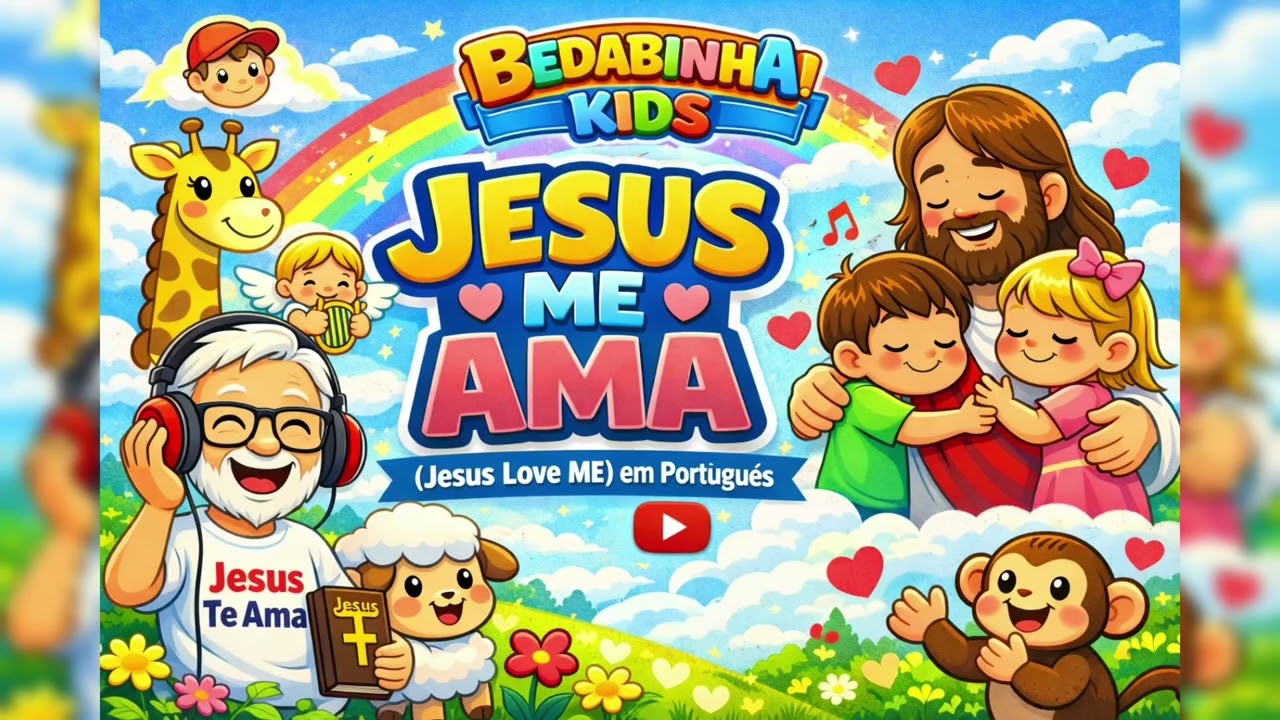 Jesus Me Ama  - Versão (Jesus Love Me) em Português - Música Infantil Cristã | Louvor para Criança 