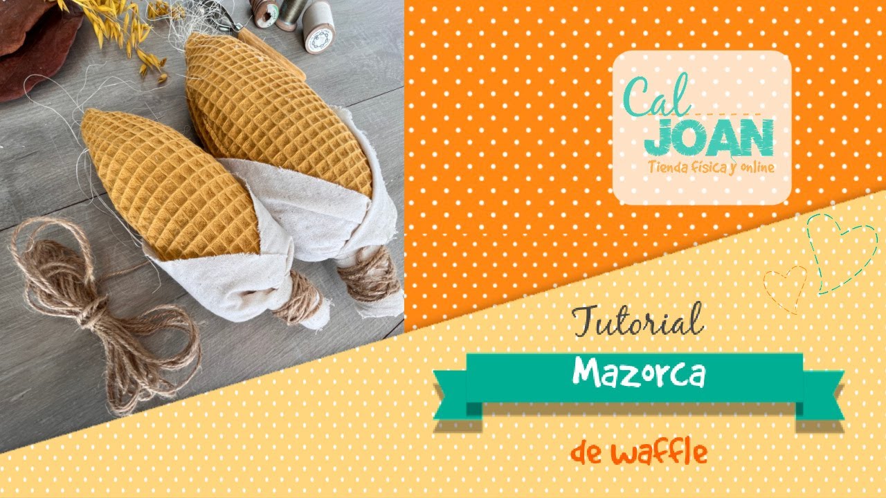 Tutorial: Cose esta increíble mazorca de tela waffle de una forma muy sencilla.