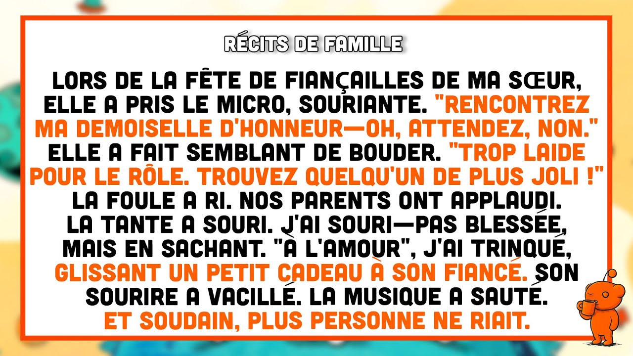 Ma sœur m'a traitée de laide à sa fête de fiançailles — alors j'ai offert un cadeau à son fiancé...