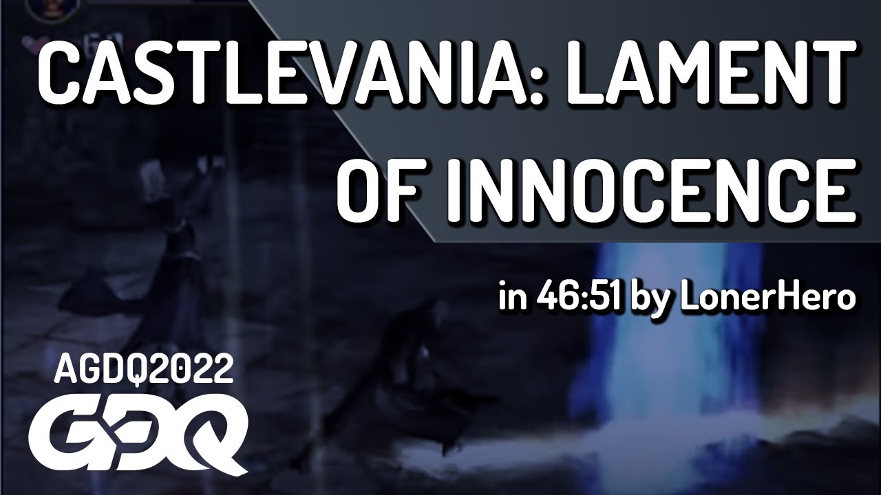 Castlevania: Lament of Innocence by LonerHero in 46:51 - AGDQ 2022 Online