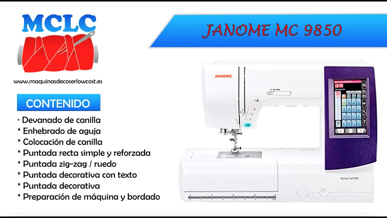 🪡🪡🪡 JANOME MC 9850 - MAQUINA DE COSER Y BORDAR: ENHEBRADO, COSTURA Y BORDADO