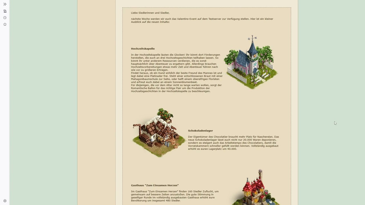 Die Siedler Online: Valentinsevent 2026