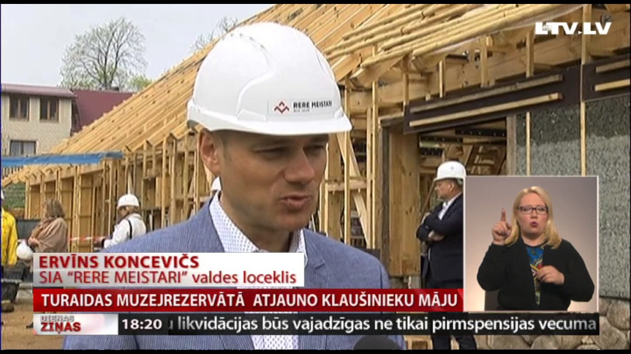 Turaidas muzejrezervātā  atjauno Klaušinieku māju